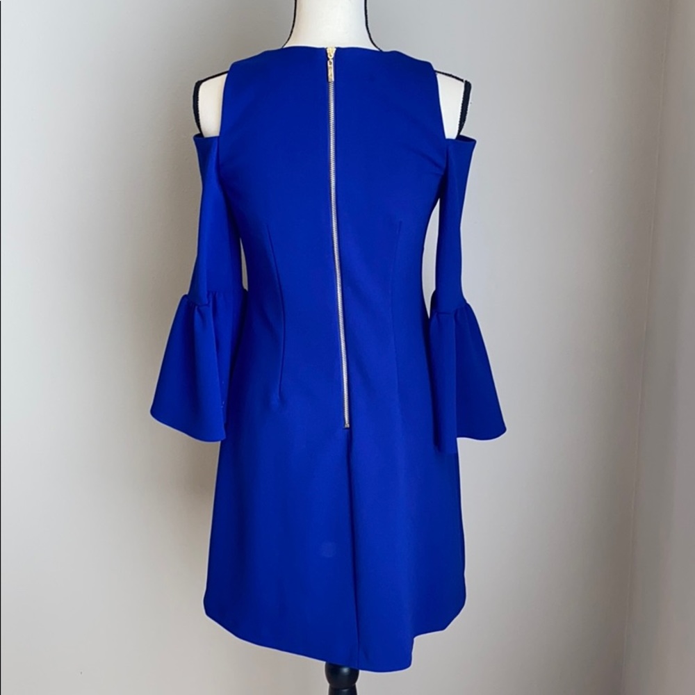 Cold Shoulder Bell Sleeve Shift Dress - Picture 5 of 5